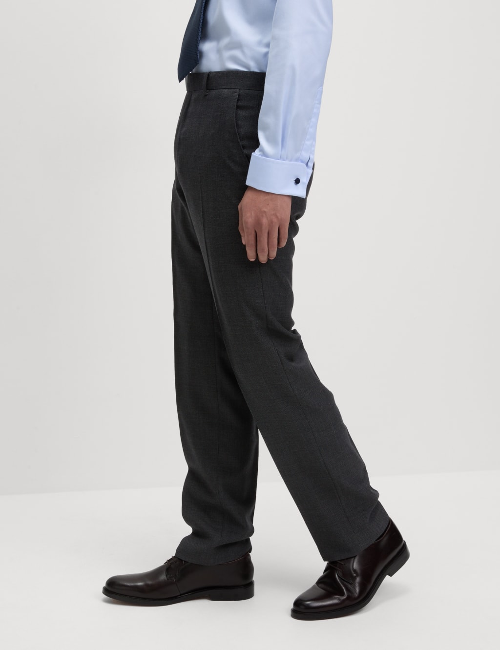 Regular Fit Pure Wool Textured Suit Trousers 5 of 7