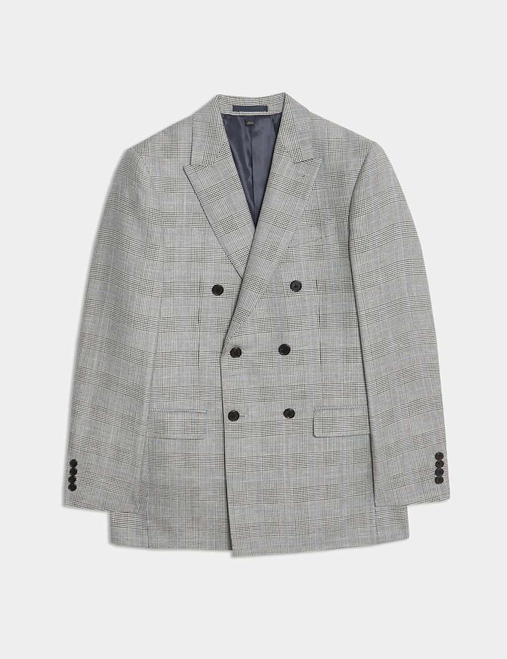 Slim Fit Wool Blend Check Suit Jacket 2 of 7