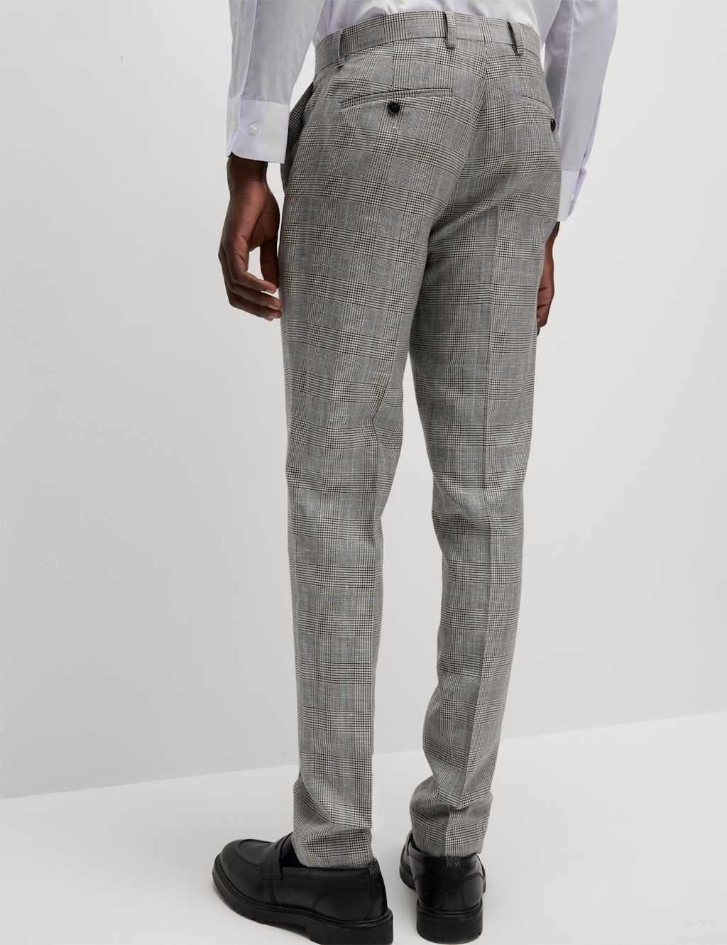 Slim Fit Wool Rich Check Suit Trousers 7 of 7