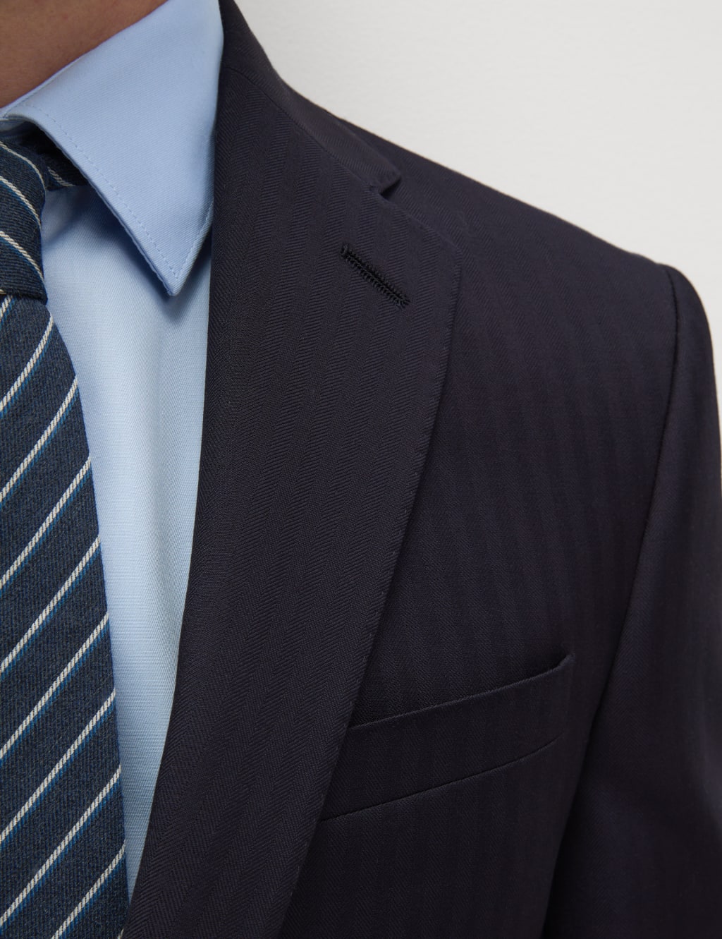 Slim Fit Pure Wool Herringbone Suit Jacket 4 of 6