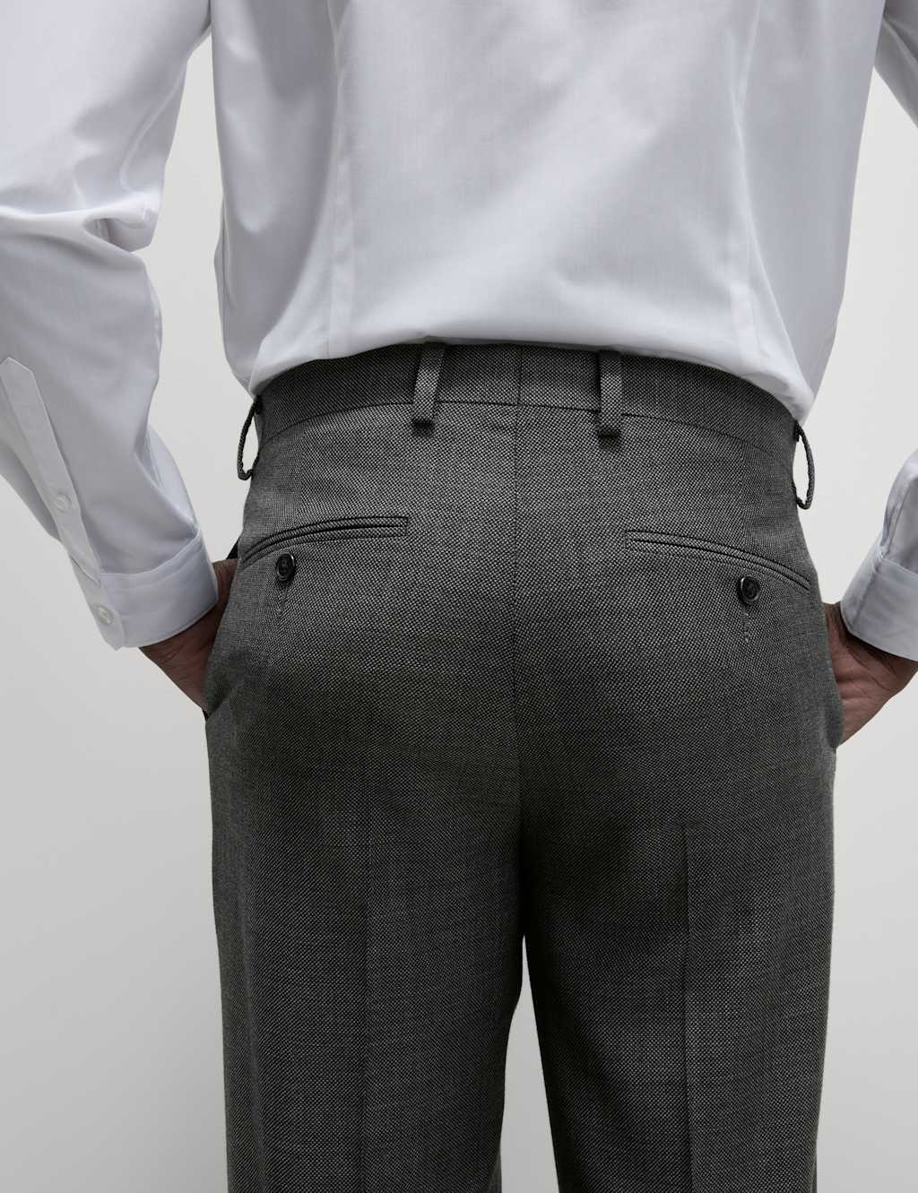 Regular Fit Pure Wool Suit Trousers 6 of 7