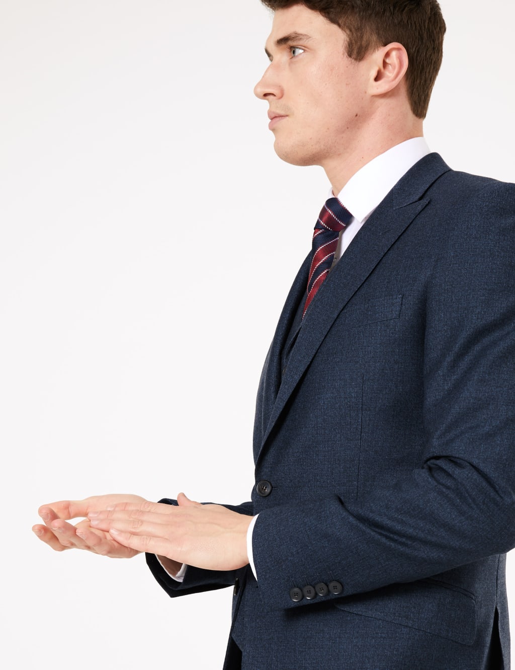 Blue Tailored Fit Wool Jacket 5 of 7