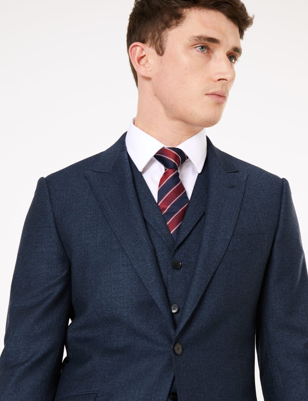 Blue Tailored Fit Wool Jacket 6 of 7