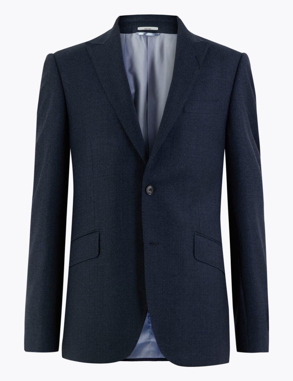 Blue Tailored Fit Wool Jacket 2 of 7