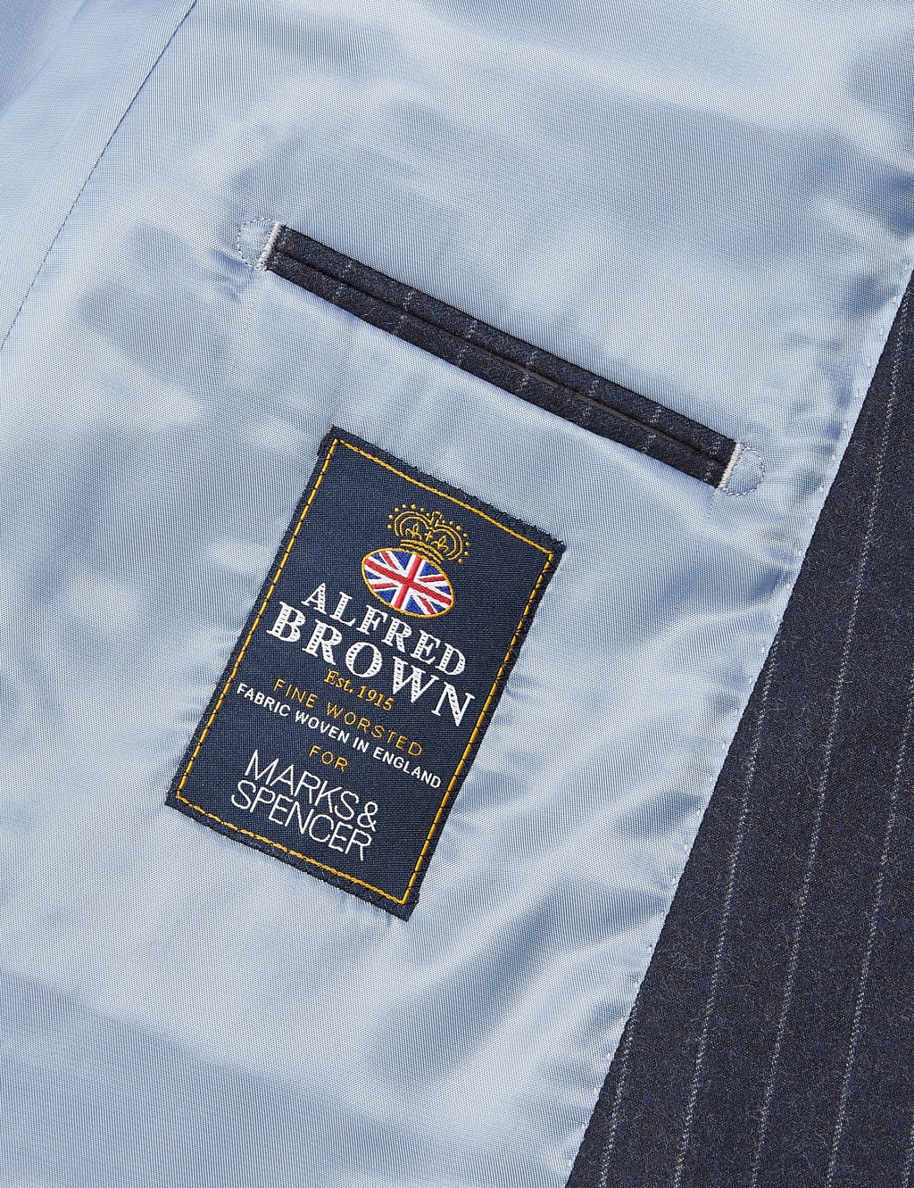 Tailored Fit Pure Wool Chalk Stripe Jacket 9 of 10
