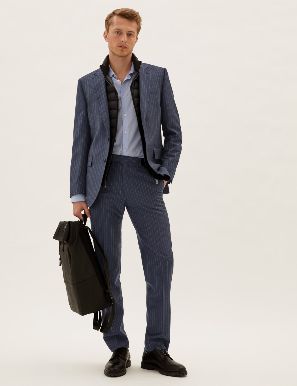 Tailored Fit Pure Wool Chalk Stripe Jacket 10 of 10