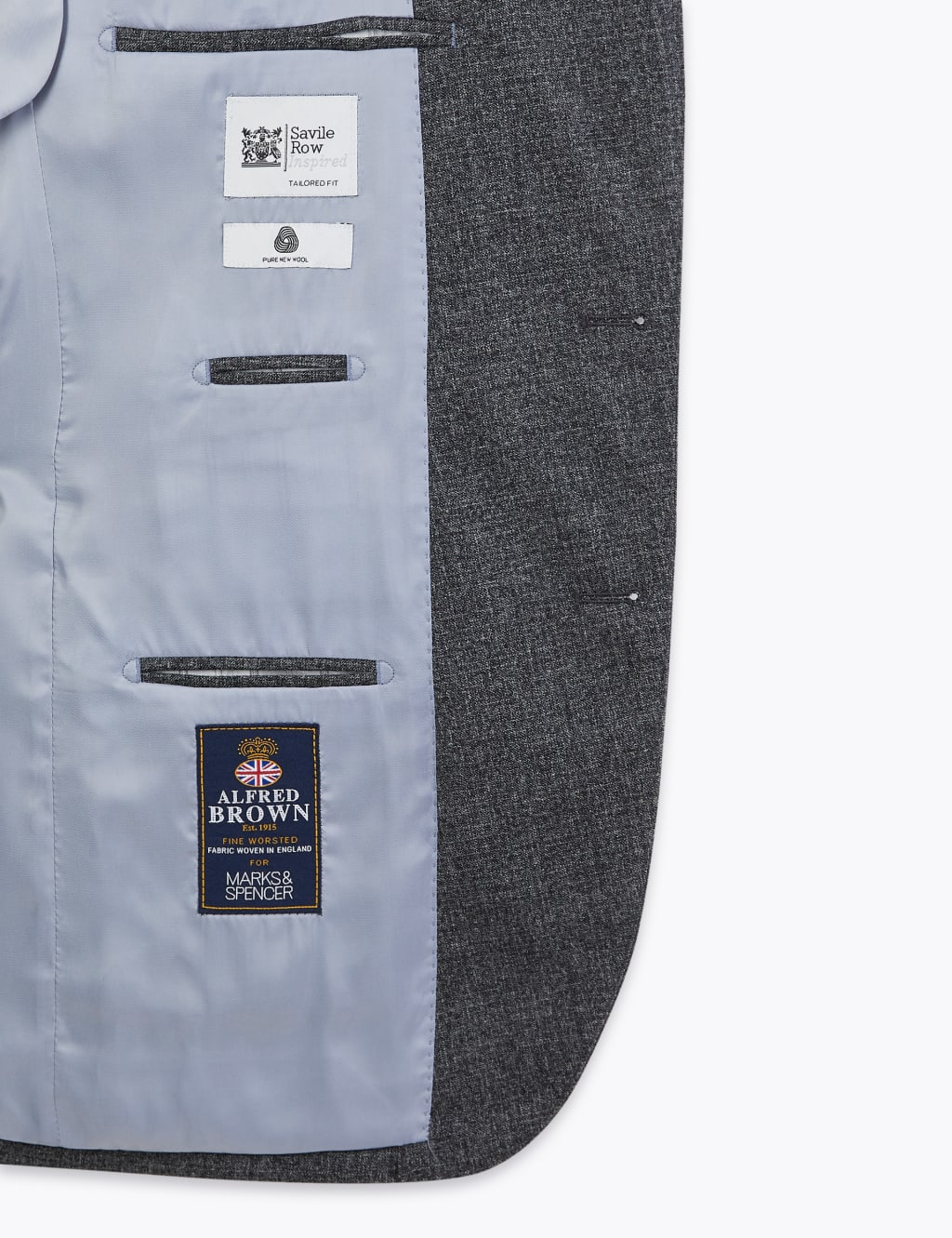 Charcoal Tailored Fit Wool Jacket 2 of 3