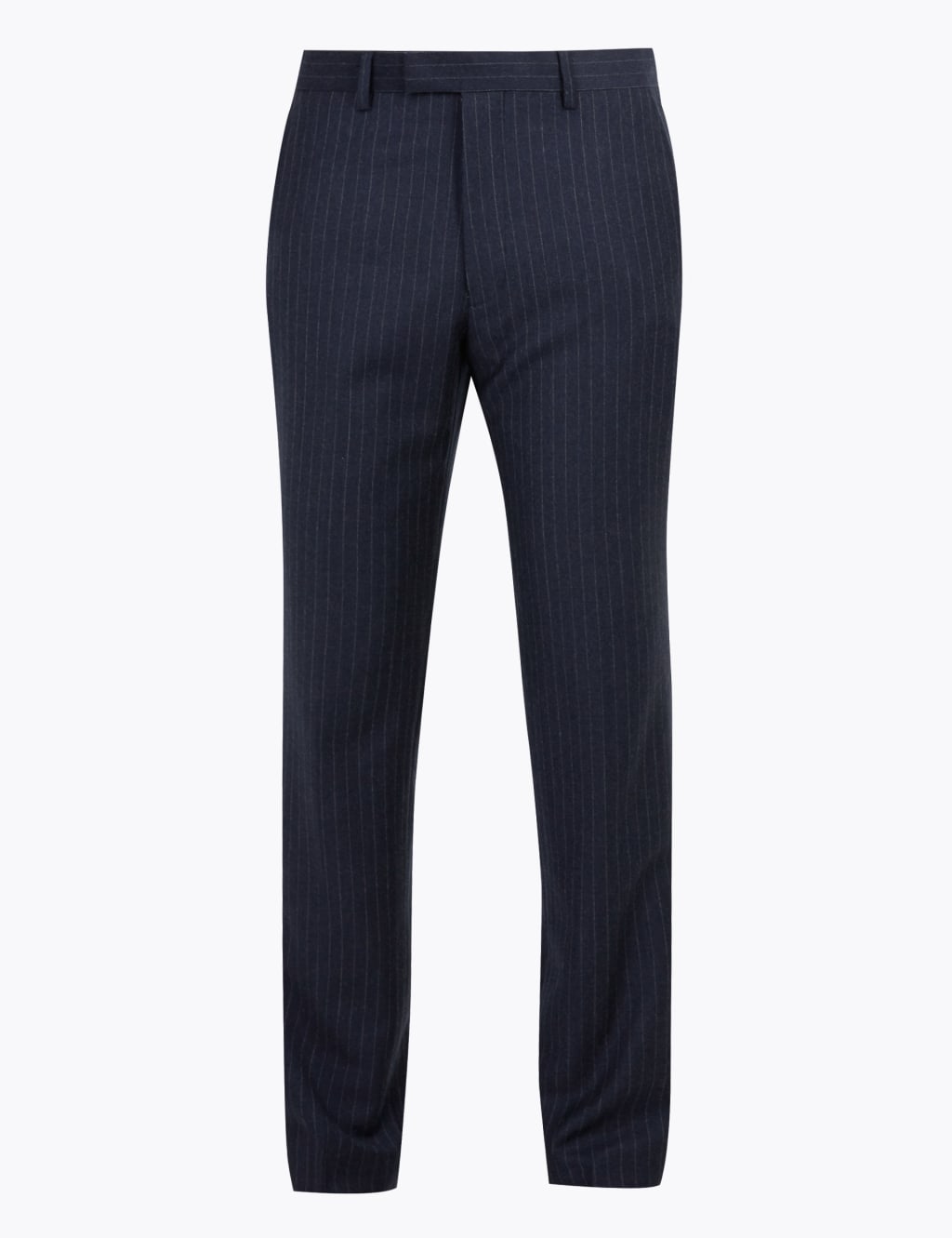 Pure Wool Pinstriped Flat Front Trousers 2 of 6