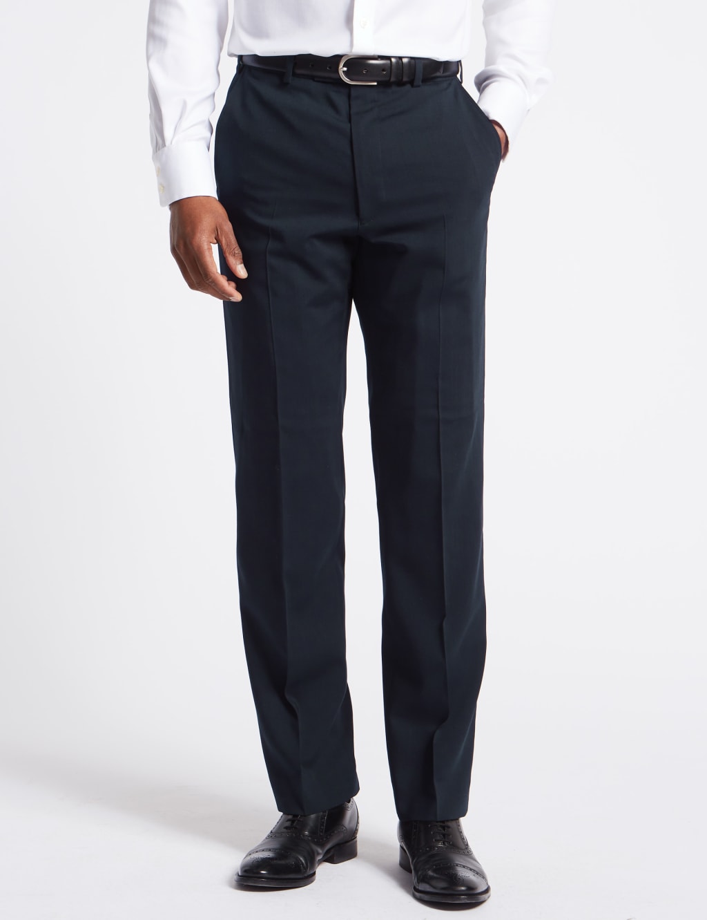 Navy Regular Fit Trousers 1 of 5