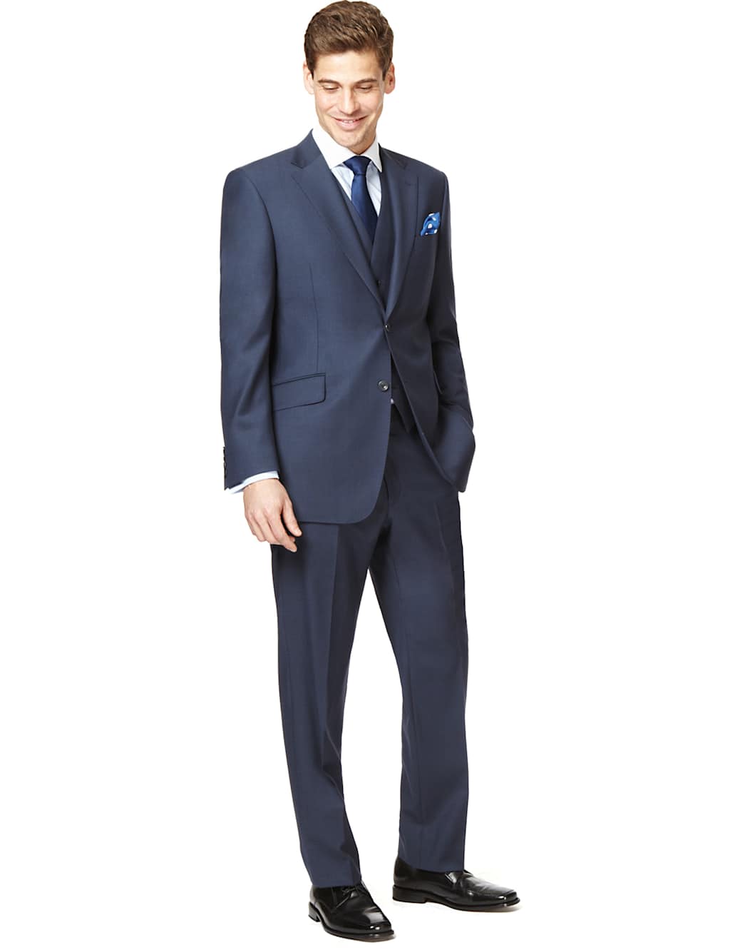 Indigo Regular Fit Single Breasted Jacket 1 of 8