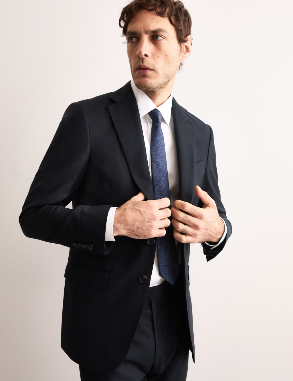 Tailored Fit Pure Wool Suit Jacket 6 of 9