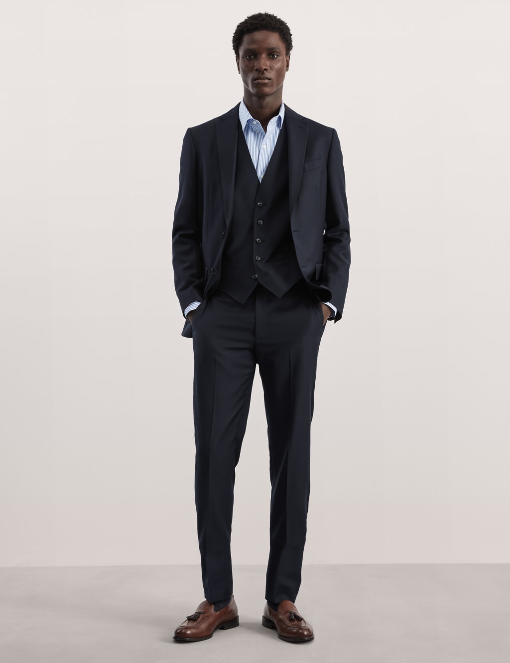 Tailored Fit Pure Wool Twill Waistcoat 5 of 6