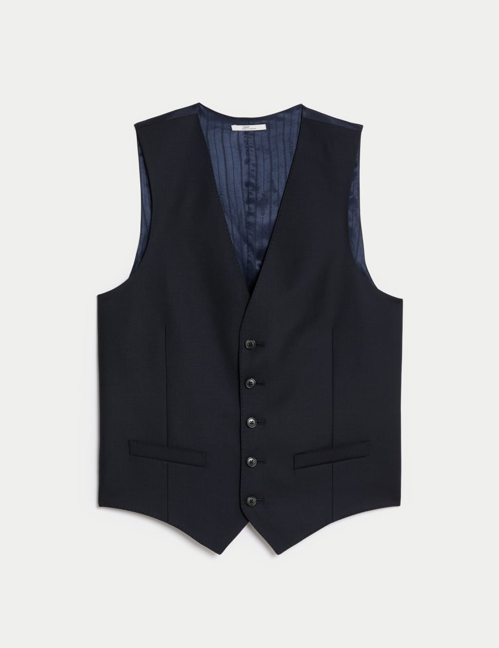 Tailored Fit Pure Wool Twill Waistcoat 2 of 6