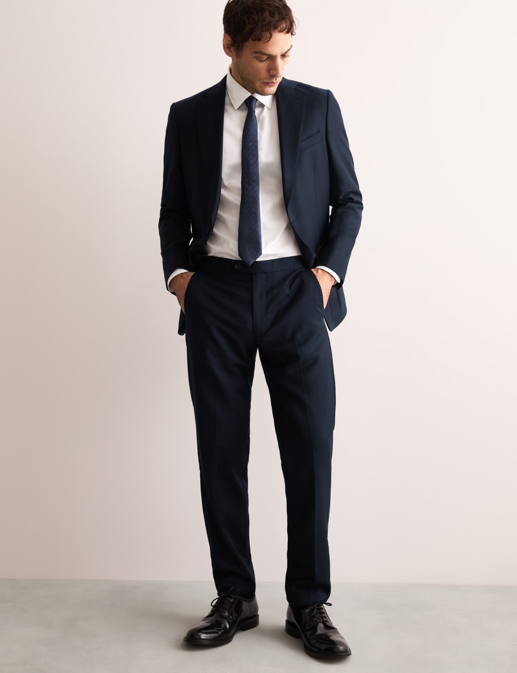 Tailored Fit Pure Wool Twill Suit Trousers 8 of 9