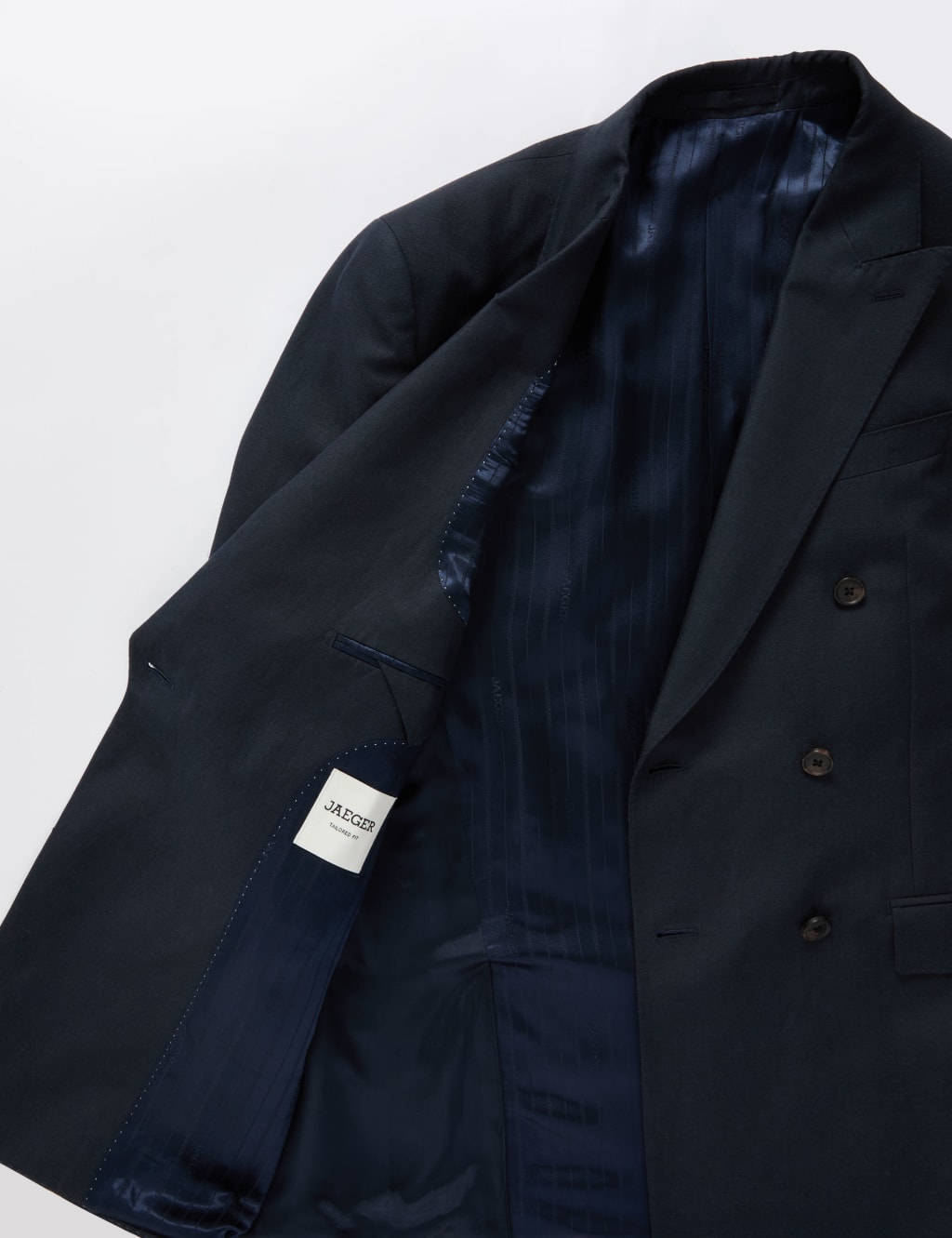 Tailored Fit Silk & Linen Blend Double Breasted Suit Jacket 9 of 9