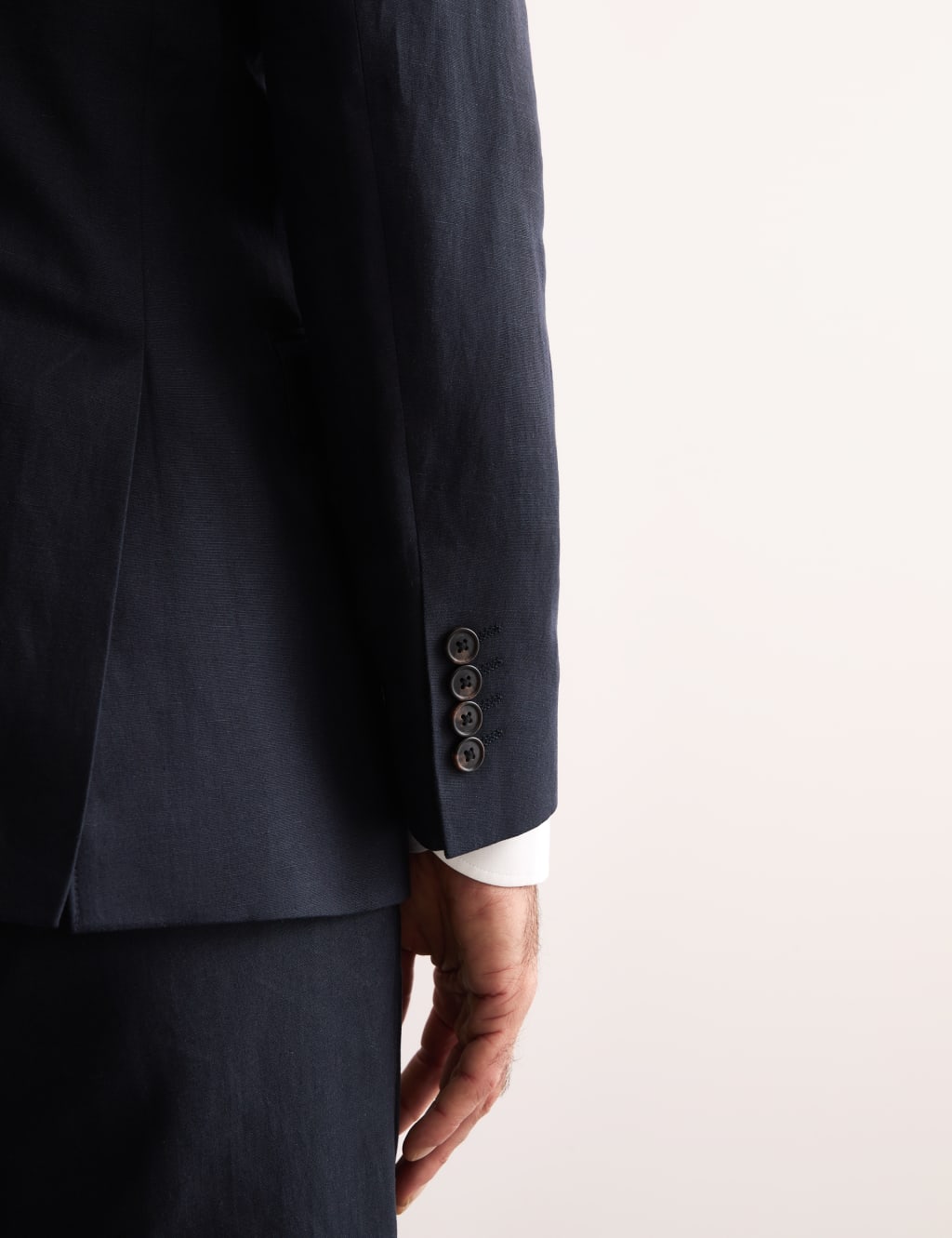 Tailored Fit Silk & Linen Blend Suit Jacket 6 of 8