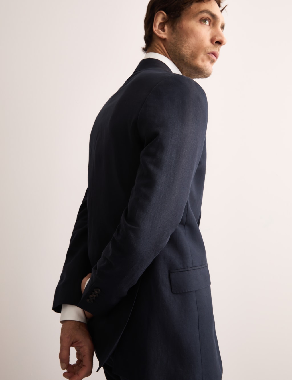 Tailored Fit Silk & Linen Blend Suit Jacket 7 of 8