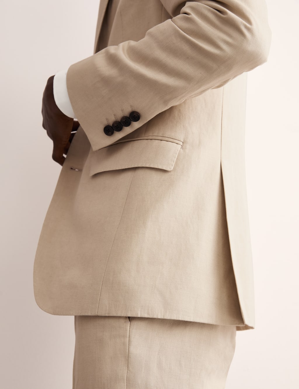 Tailored Fit Silk & Linen Blend Suit Jacket 3 of 10