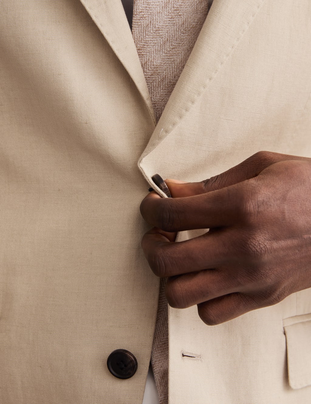 Tailored Fit Silk & Linen Blend Suit Jacket 4 of 10