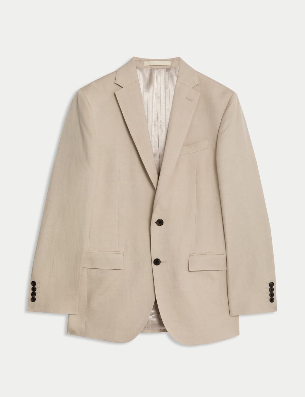 Tailored Fit Silk Linen Blend Suit Jacket JAEGER M S