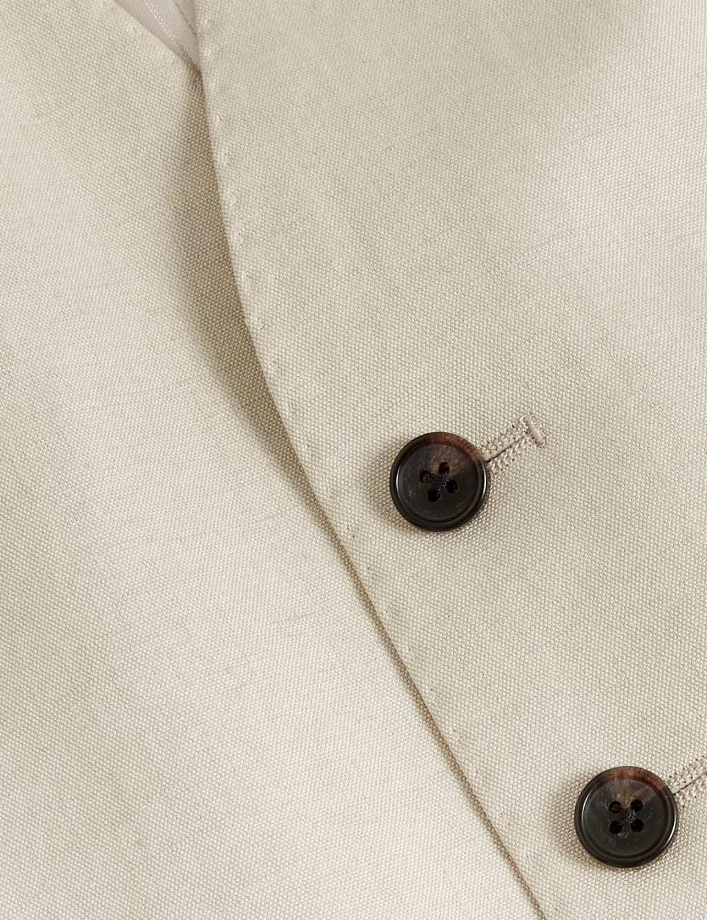 Tailored Fit Silk & Linen Blend Waistcoat 3 of 7