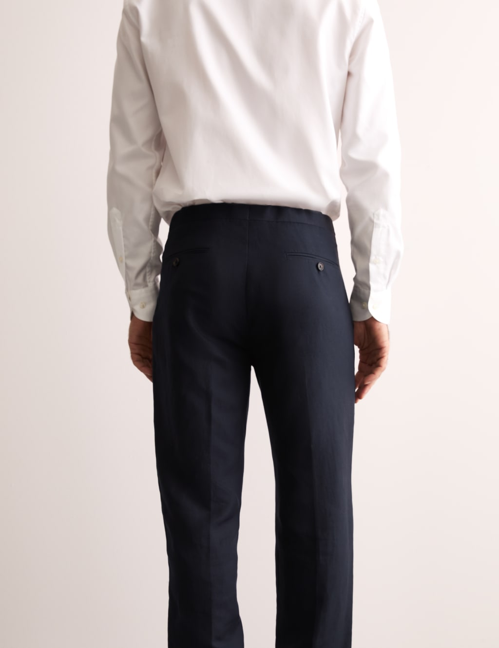 Tailored Fit Silk & Linen Blend Suit Trousers 6 of 6