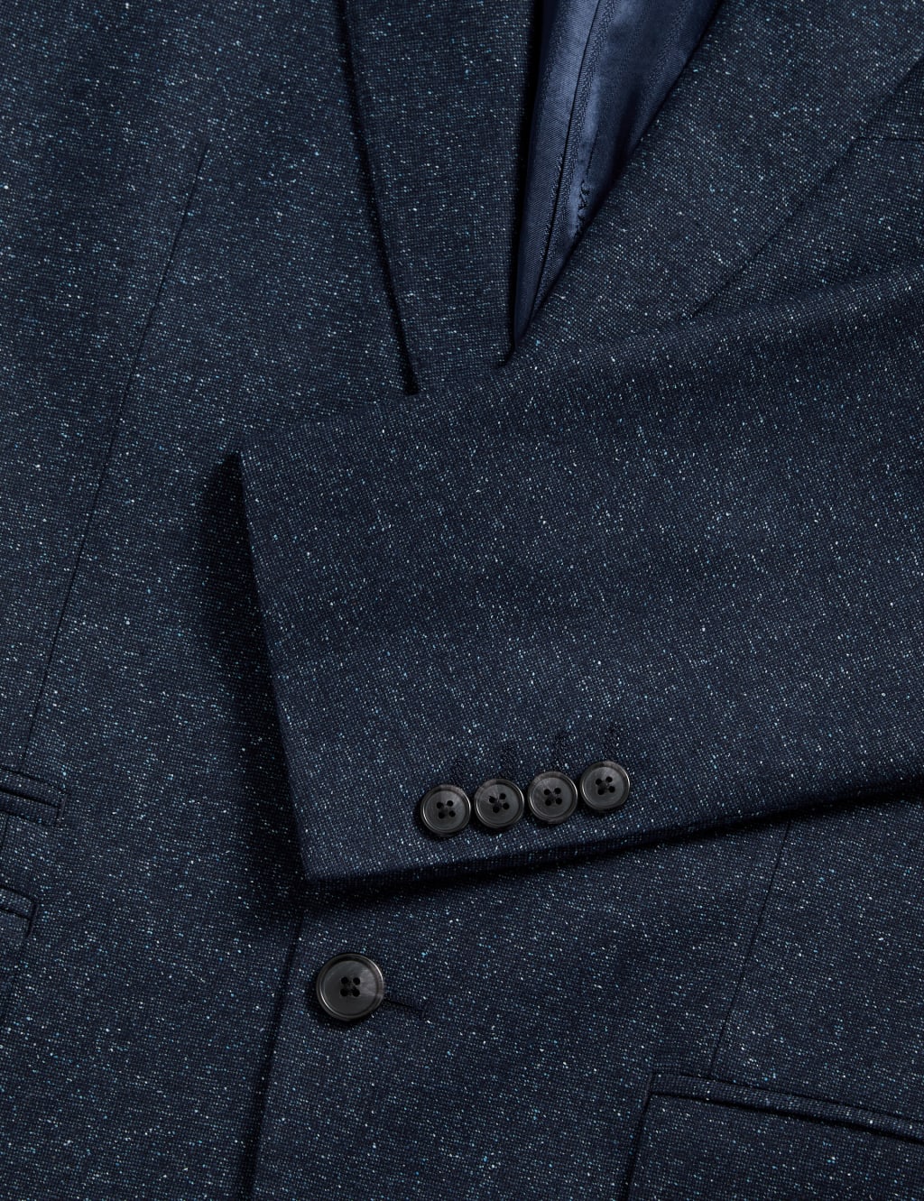 Tailored Fit Italian Wool Suit Jacket with Silk 3 of 9