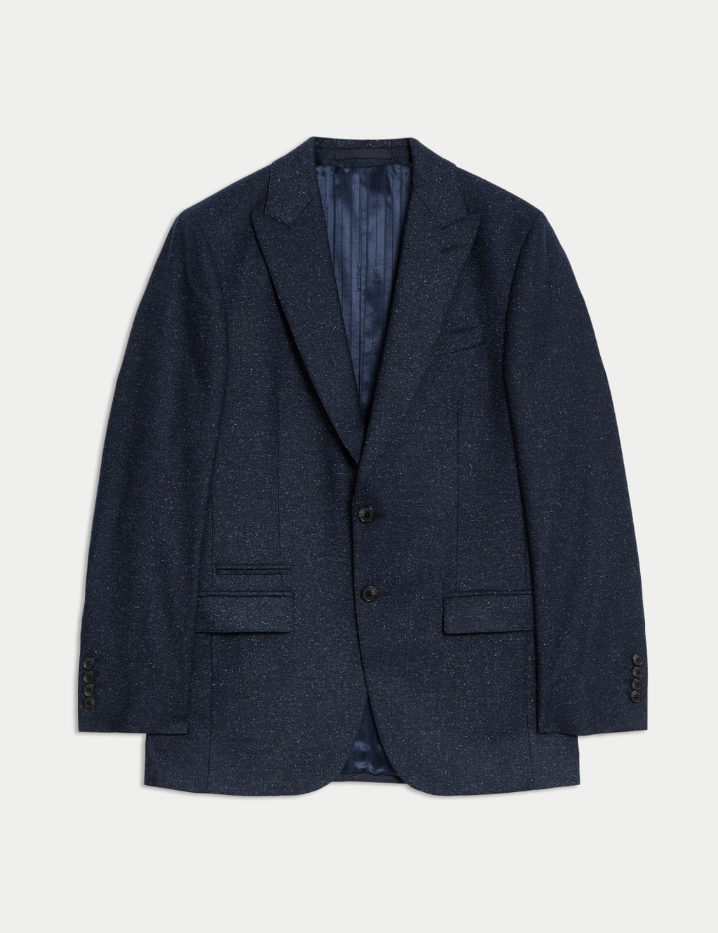 Tailored Fit Italian Wool Suit Jacket with Silk 2 of 9