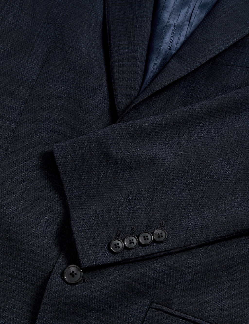Tailored Fit Italian Wool Check Suit Jacket 3 of 8