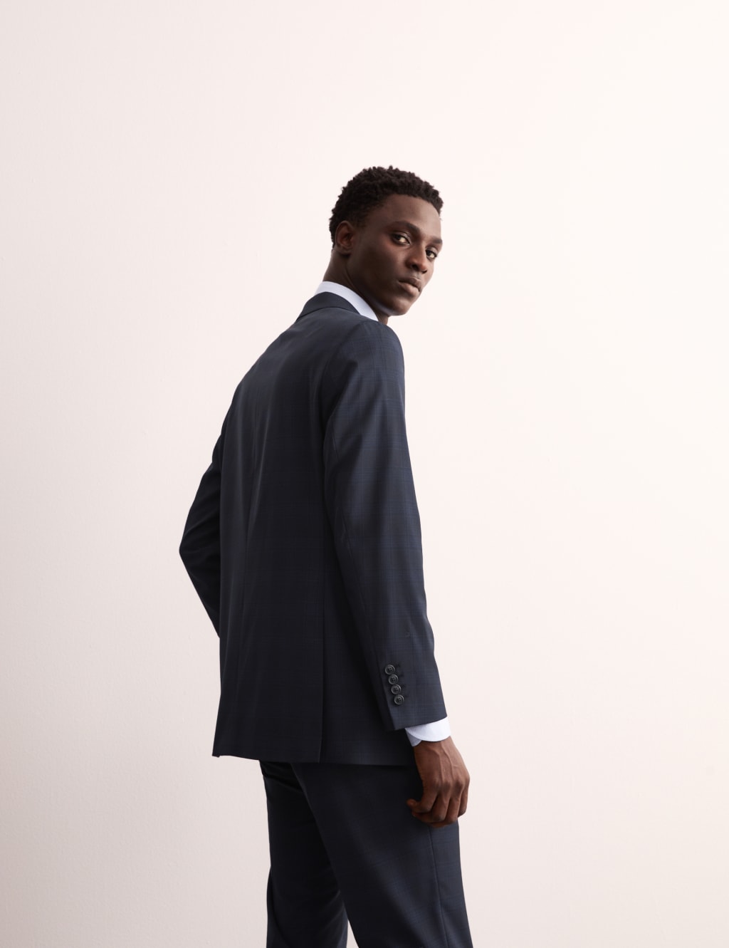 Tailored Fit Italian Wool Check Suit Jacket 6 of 8