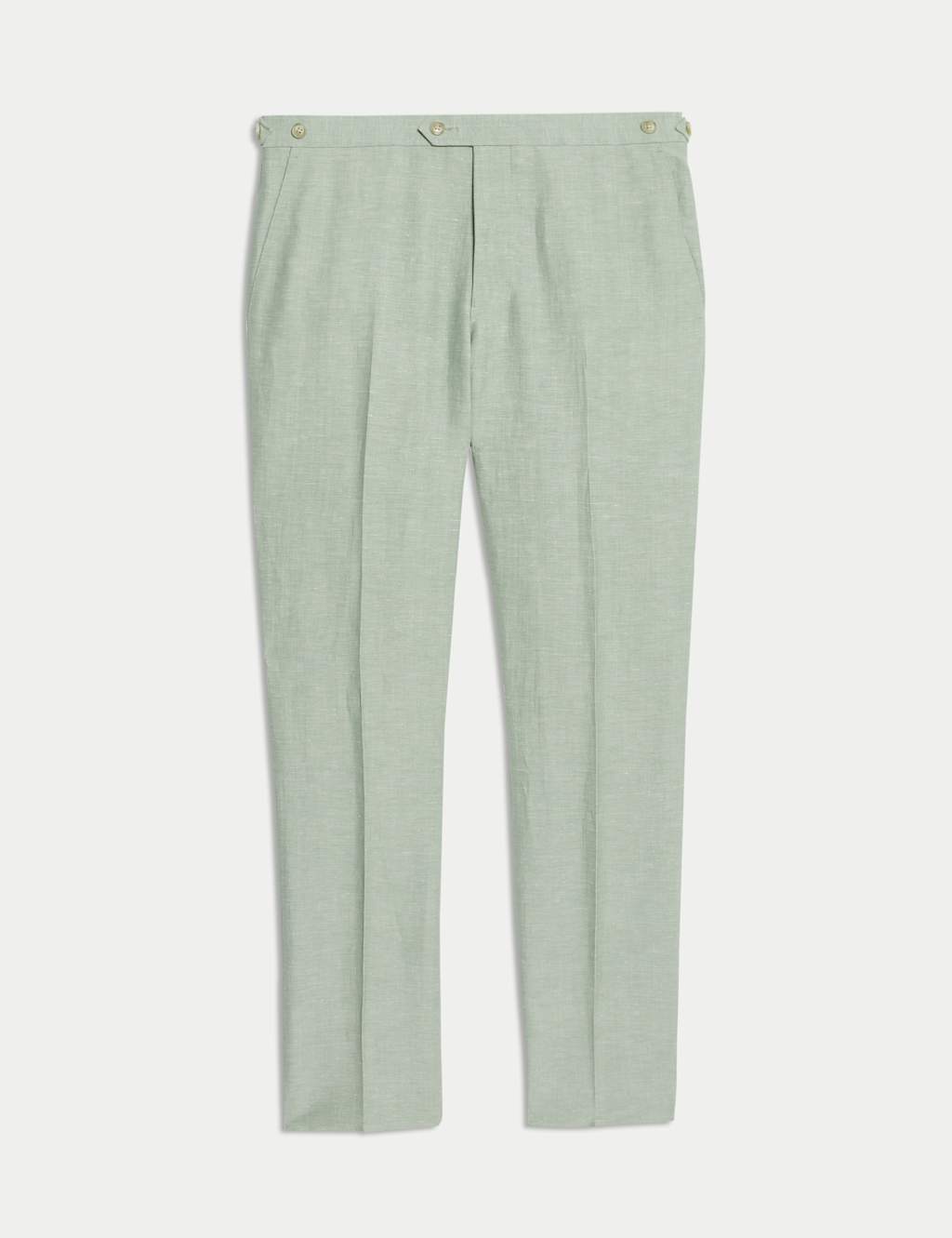 Tailored Fit Wool Linen Blend Suit Trousers 2 of 8
