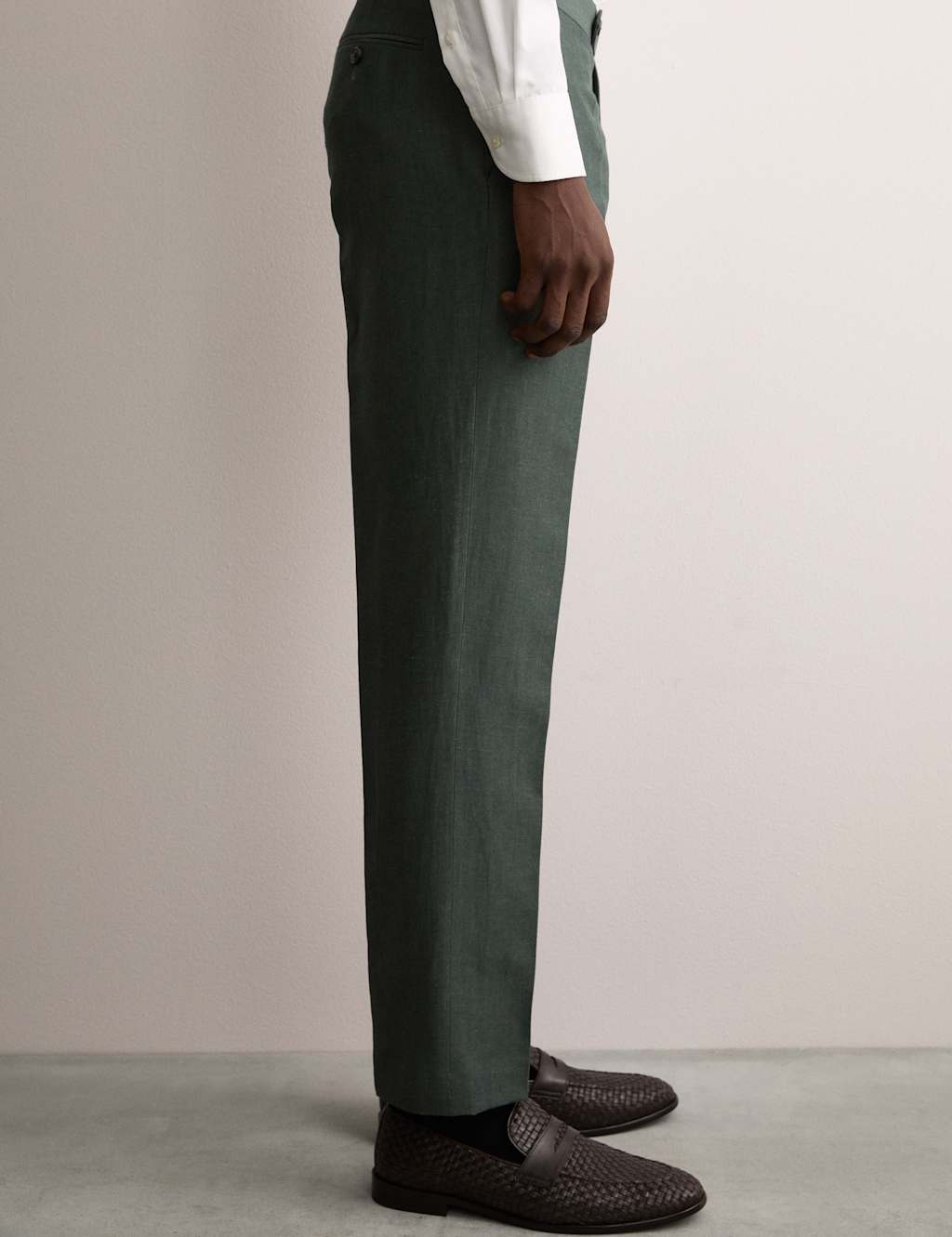 Tailored Fit Wool Linen Blend Suit Trousers 7 of 8