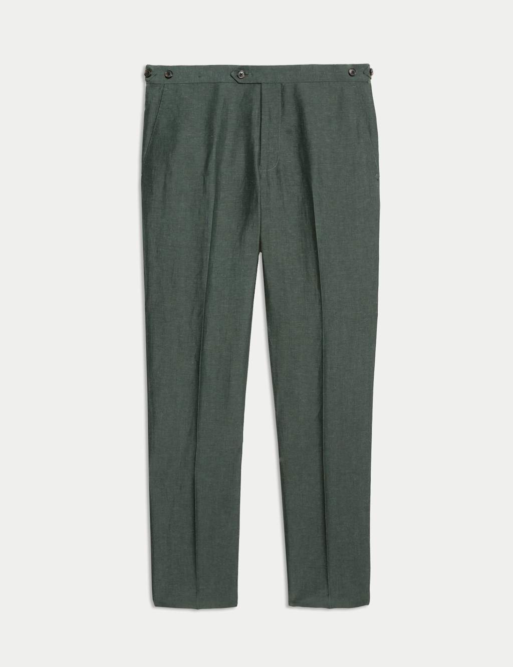 Tailored Fit Wool Linen Blend Suit Trousers 2 of 8