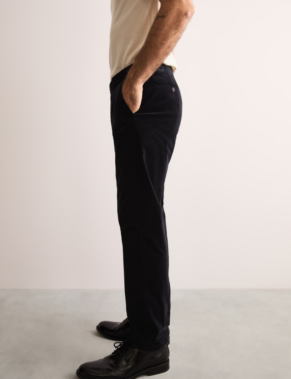 Tailored Fit Cotton Rich Corduroy Trousers 2 of 6