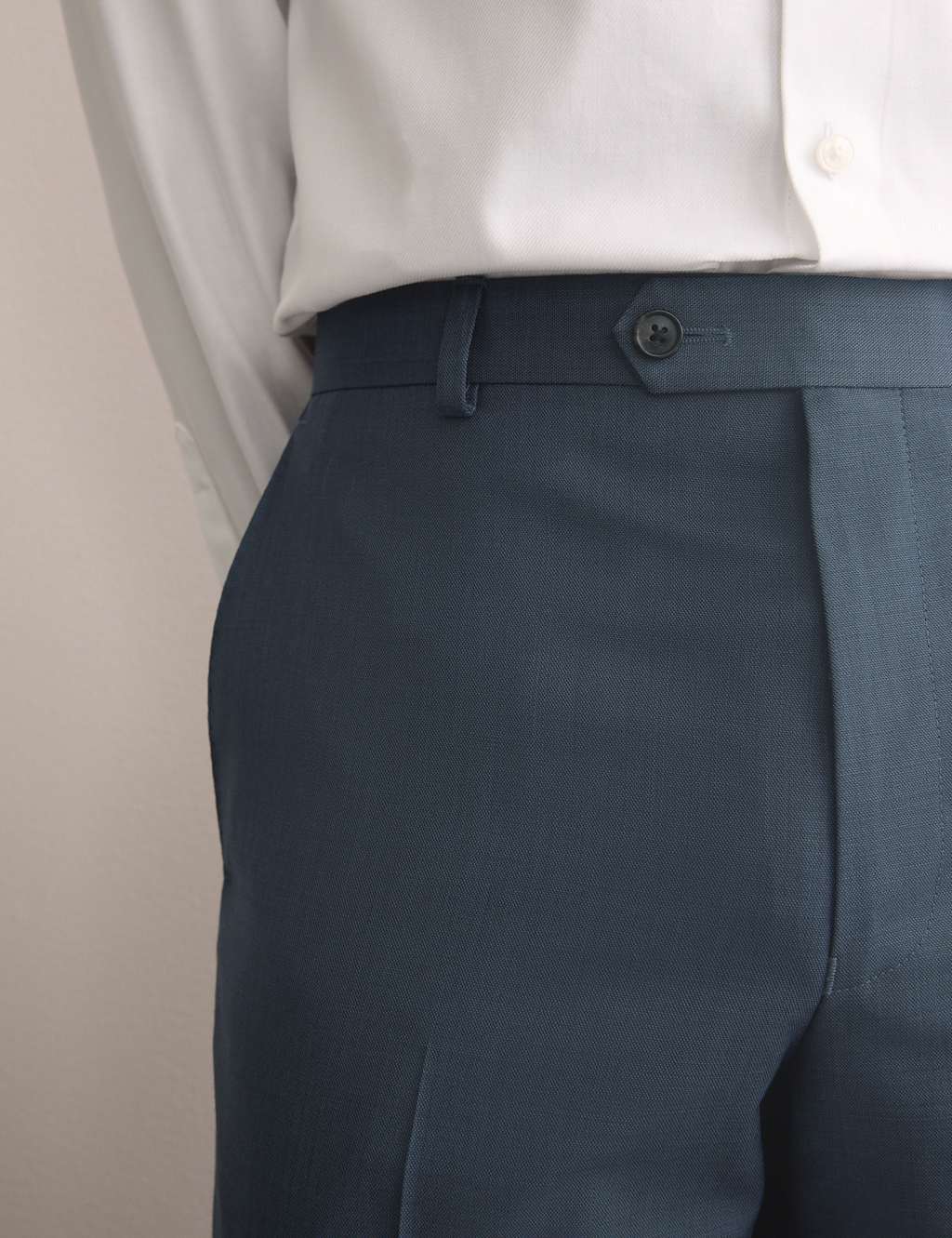Tailored Fit Pure Wool Textured Suit Trousers 4 of 8