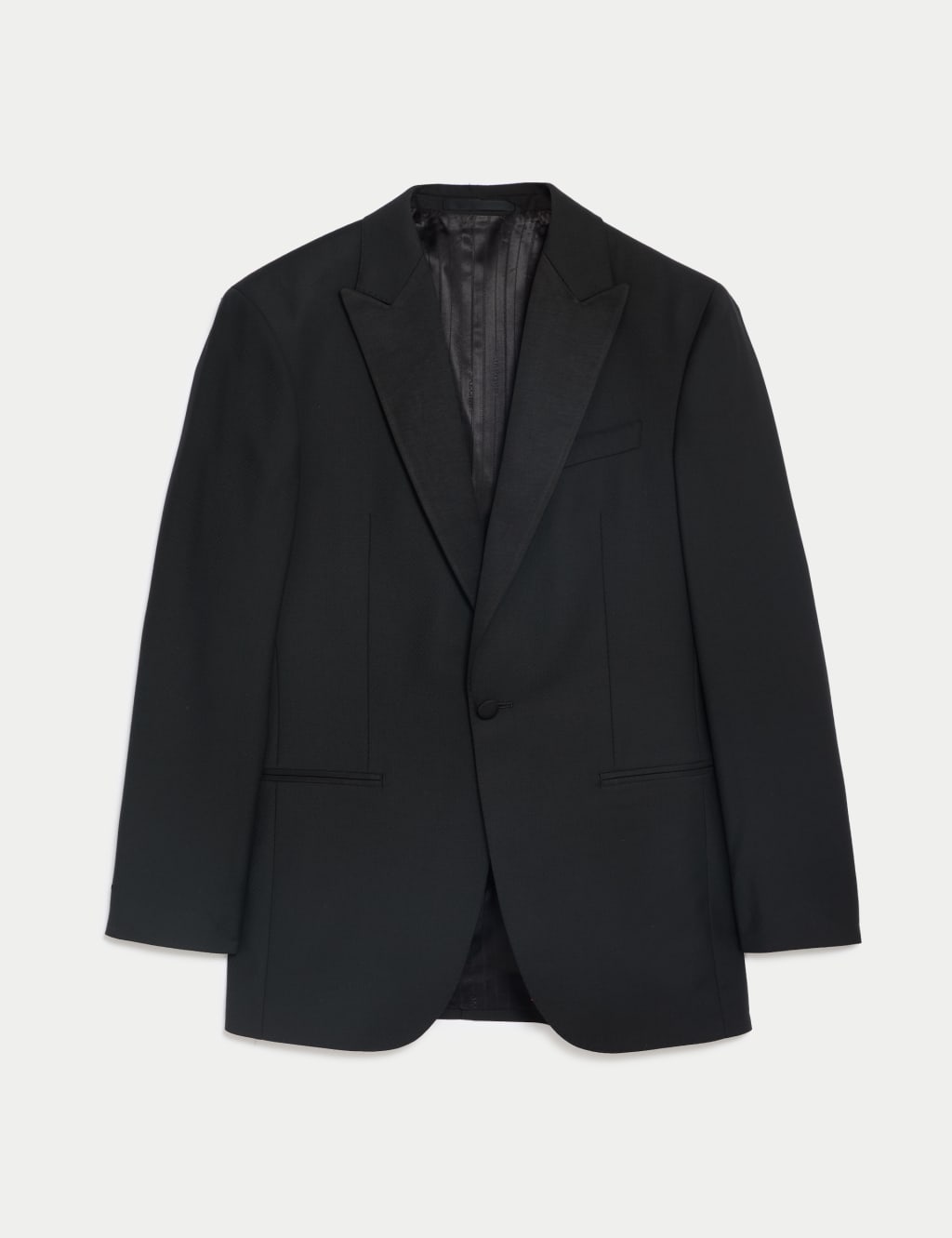 Tailored Fit Pure Wool Tuxedo Jacket 2 of 7