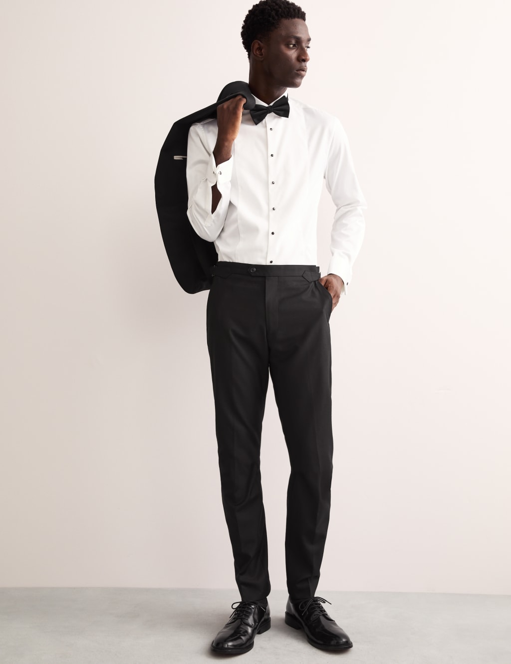 Tailored Fit Pure Wool Tuxedo Trousers 4 of 7