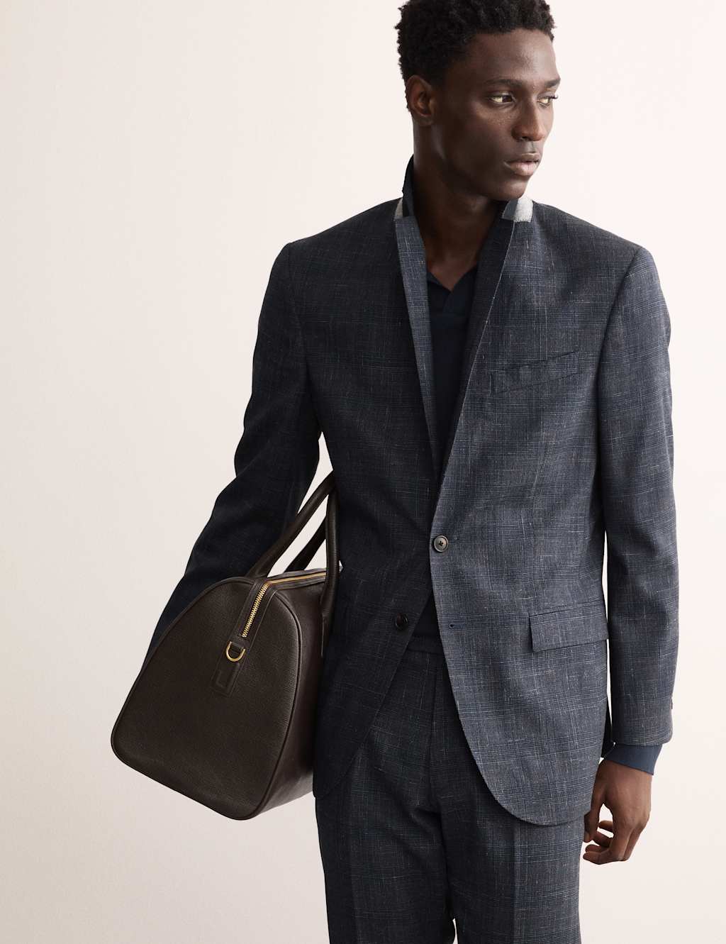 Italian Wool Rich Silk Linen Check Jacket 8 of 9