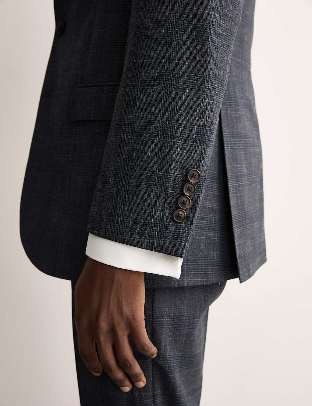Italian Wool Rich Silk Linen Check Jacket 9 of 9