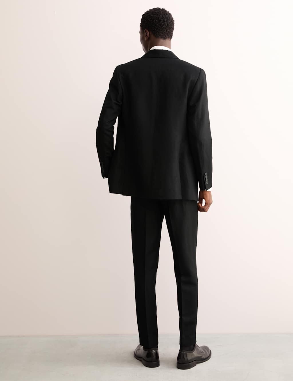 Tailored Linen Wool Blend Jacket with Silk 8 of 8