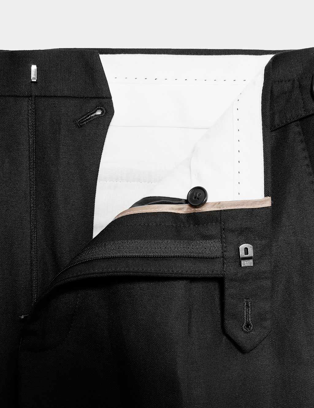Tailored Fit Wool Linen Silk Trousers 2 of 3