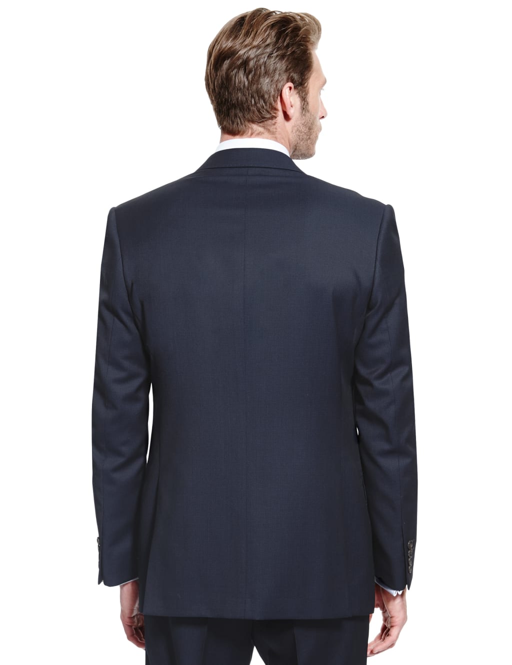 Indigo Checked Tailored Fit 1 Button Jacket 4 of 7