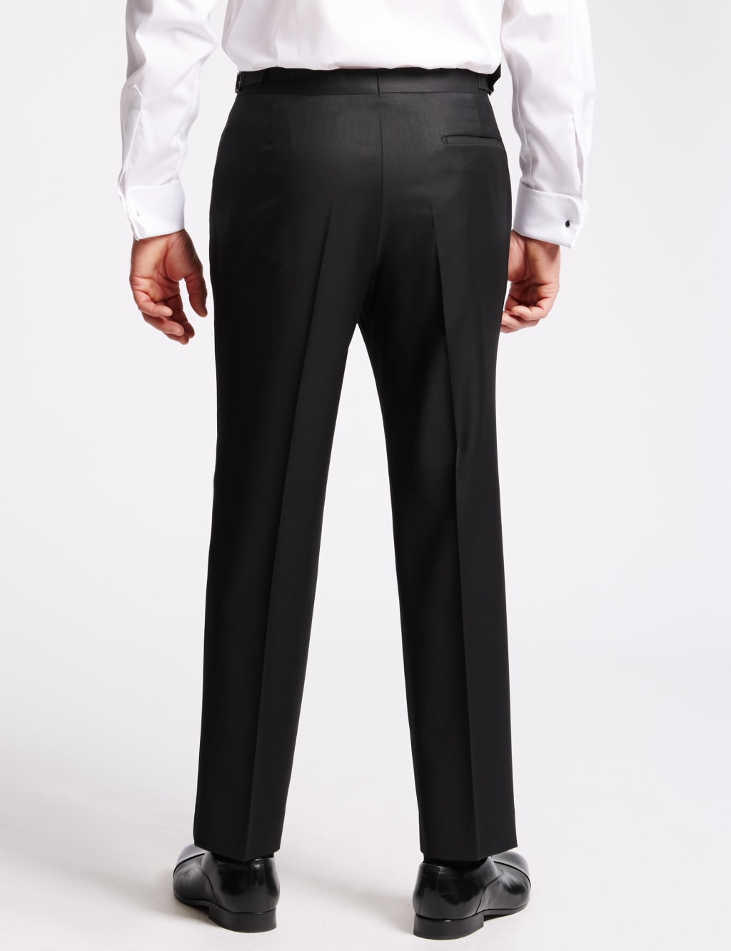 Pure Wool Tailored Fit Flat Front Dinner Trousers 3 of 3