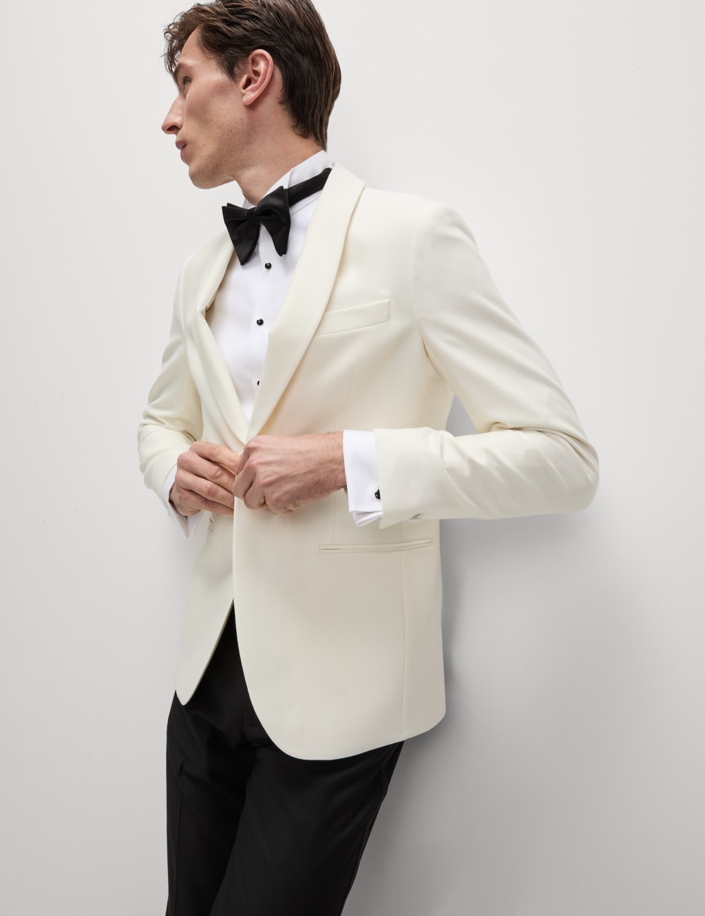 White dinner jacket marks and spencer top