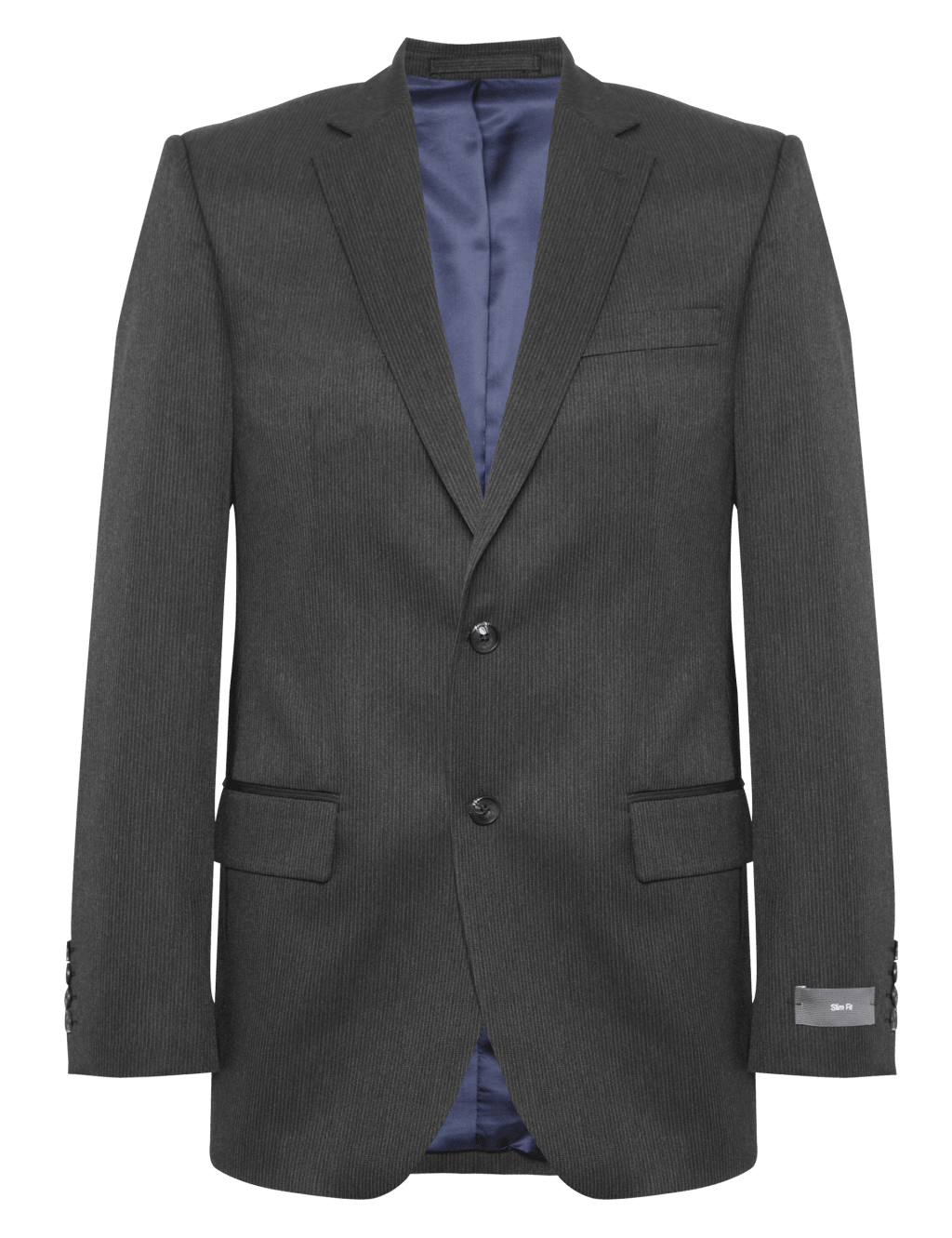 Slim Fit Easy Care 2 Button Striped Jacket 2 of 3