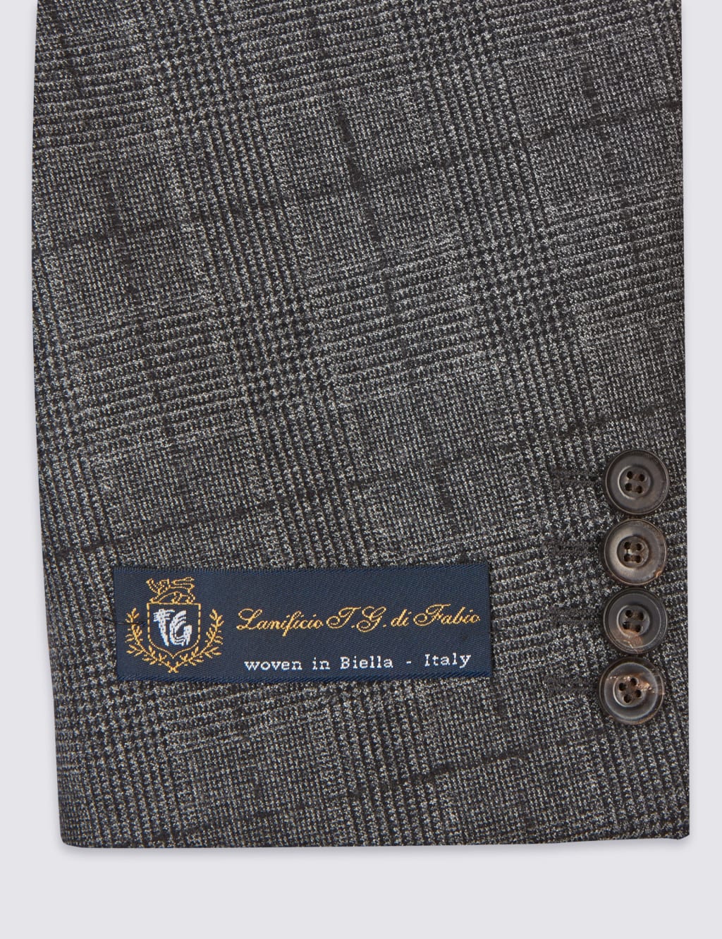 Charcoal Checked Tailored Fit Wool Jacket 9 of 9