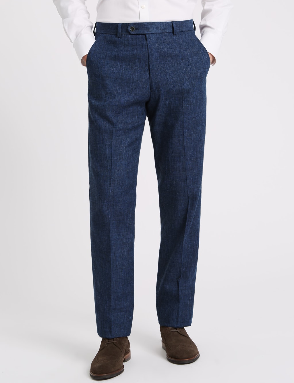 Linen Miracle Regular Fit Textured Suit Trousers 1 of 1