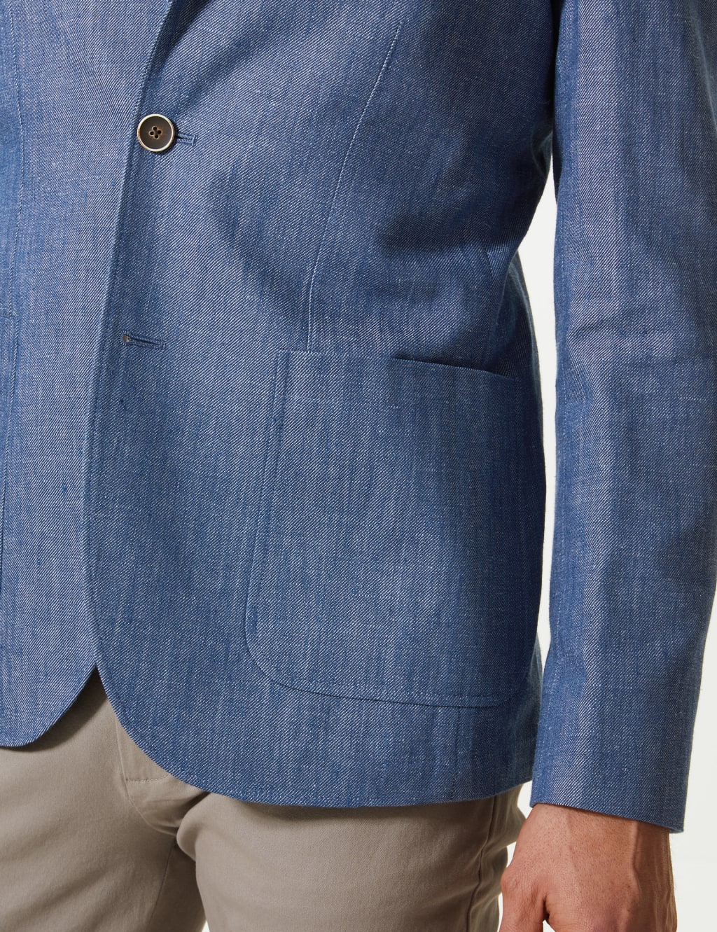 Indigo Tailored Fit Linen Miracle Jacket 5 of 6