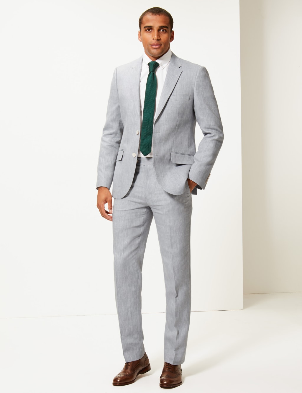 Tailored Fit Linen Miracle Jacket 1 of 8