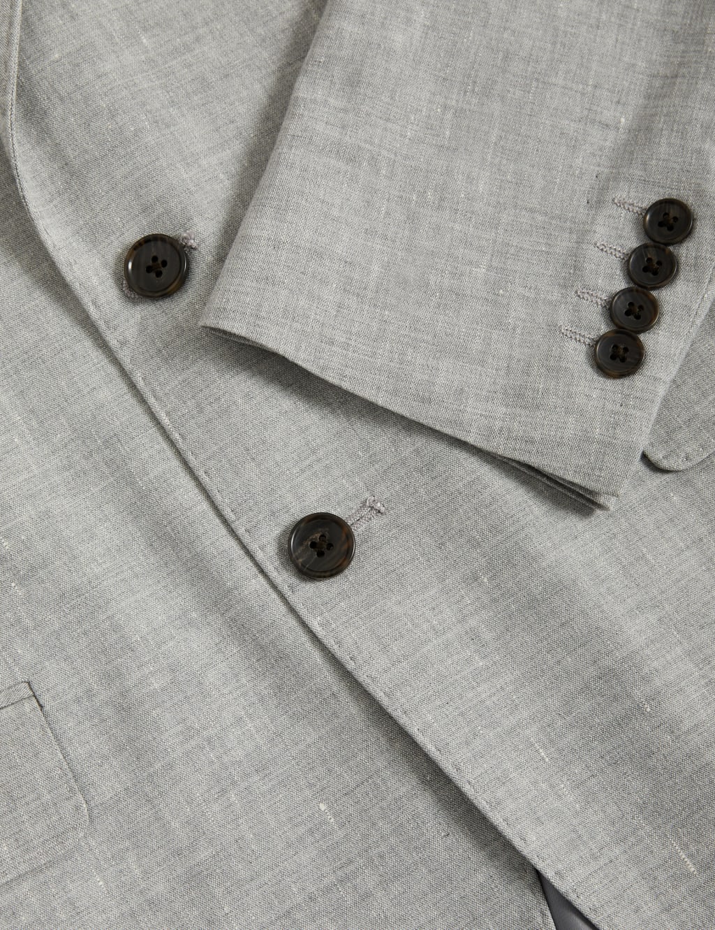 Tailored Fit Linen Rich Suit Jacket 4 of 9